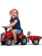 FALK Jeździk Traktorek Baby Case IH Ride-On Czerwony z Przyczepką + akc. od 12 miesięcy FALK Jeździk Traktorek Baby Case IH Ride-On Czerwony z Przyczepką + akc. od 12 miesięcy