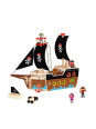 TOOKY TOY Statek Piracki Drewniany Figurki Zestaw TOOKY TOY Statek Piracki Drewniany Figurki Zestaw