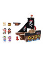 TOOKY TOY Statek Piracki Drewniany Figurki Zestaw TOOKY TOY Statek Piracki Drewniany Figurki Zestaw