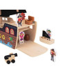 TOOKY TOY Statek Piracki Drewniany Figurki Zestaw TOOKY TOY Statek Piracki Drewniany Figurki Zestaw