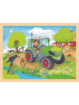 Puzzle Wesoły Traktor, 96 elementów