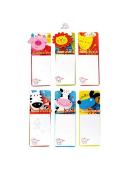 Notes magnetyczny Zwierzęta z klipsem 