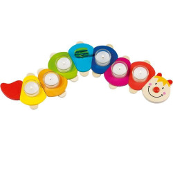 Gąsieniczka urodzinowa z cyframi od 1 do 9. goki - drewniana zabawka na urodziny, zabawka dla 3 latka