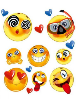 Naplamki Emoji mały arkusz