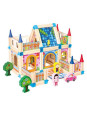 Klocki drewniane Zestaw konstrukcyjny Castelo 128 elementów Klocki drewniane Zestaw konstrukcyjny Castelo 128 elementów