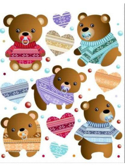 Naprasowanki Naplamki Urocze Misie duży arkusz