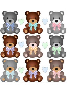 Naplamki misiaczki naprasowywanki na ubranie