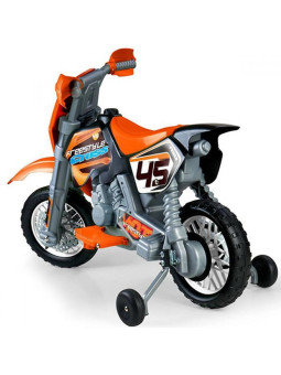 FEBER Motocykl Cross Pomarańczowy na Akumulator 6V dla Dzieci