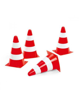 Rolly Toys Pachołki drogowe Zestaw 4 pachołków Ostrzegawczych