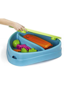 FEBER Stolik Wodny z Przykrywą 4w1 Piaskownica Biurko Stolik Piknikowy Statki Foremka Łódeczki 5 Akc.