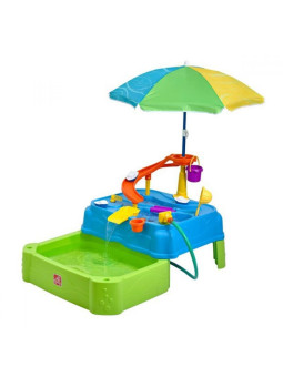 STEP2 Stolik Wodny ze ZJeżdżalnią Parasolem + Basenik