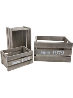 Skrzynki w stylu Shabby Chic - zestaw 3 szt