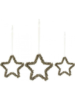 Dekoracja świąteczna  gwiazdki z dzwoneczków