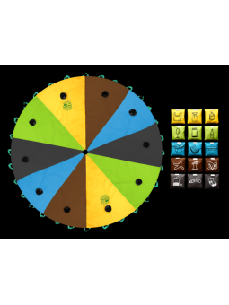 Zestaw Chusta Edukacyjna Recykling AKSON 3m + 15 woreczków