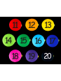 Poduszki EKOSKÓRA zestaw Liczby 11-20 AKSON Poduszki EKOSKÓRA zestaw Liczby 11-20 AKSON