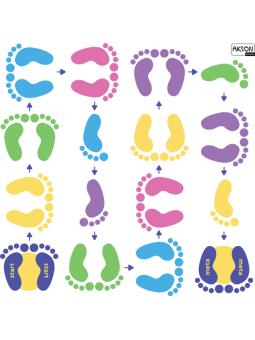 Mata Animacyjna Skaczące Stópki KWADRAT 1x1m