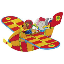 Girlanda drewniana do pokoju dziecka - samolot goki - drewniana zabawa wisząca, zabawka dla 3 latka