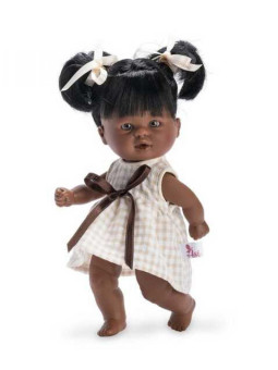 Lalka Tom Asi 0137550 - Dziewczynka, 20 cm, Brzuszek: Winylowy, Kolor oczu: Brązowy, Kolor włosów: Czarny