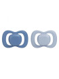 Smoczek dla niemowlaka 2 szt.– symetryczny smoczek silikonowy 6 mies.+ niebieski/błękit, b.box Smoczek dla niemowlaka 2 szt.– symetryczny smoczek silikonowy 6 mies.+ niebieski/błękit, b.box