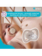 Smoczek silikonowy symetryczny 0 - 6 mies. 2 szt. glow in the dark róż/latte, b.box Smoczek silikonowy symetryczny 0 - 6 mies. 2 szt. glow in the dark róż/latte, b.box
