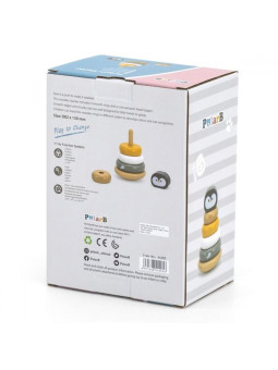 VIGA PolarB Drewniana Piramidka Edukacyjna - Pingwinek