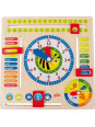 Zegar i kalendarz niemiecki dla dzieci do nauki czasu small foot design - drewniana zabawka edukacyjna dla 3 latka Zegar i kalendarz niemiecki dla dzieci do nauki czasu small foot design - drewniana zabawka edukacyjna dla 3 latka