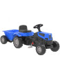 WOOPIE Traktor na Pedały Farmer GoTrac MAXI PLUS z Przyczepą Niebieski Ciche Koła