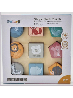 Viga Drewniana Układanka Klocki - Zwierzątka - PolarB