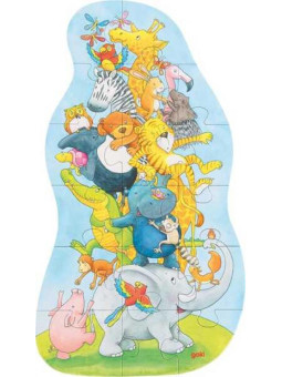 Puzzle piramida zwierzątek