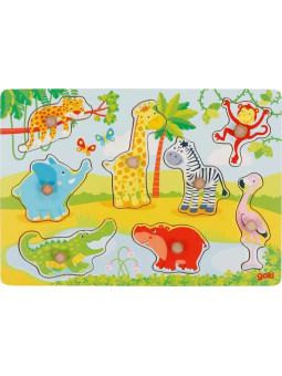 Puzzle z uchwytami, zwierzęta Afryki