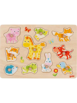 Zabawne zwierzątka, puzzle z uchwytami