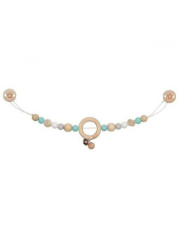 Łańcuszek do wózka miętowy z zapięciami