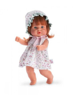 Lalka Bomboncin Asi 0117560 - Dziewczynka, 20 cm, Brzuszek: Winylowy, Kolor oczu: Niebieski, Kolor włosów: Rudy