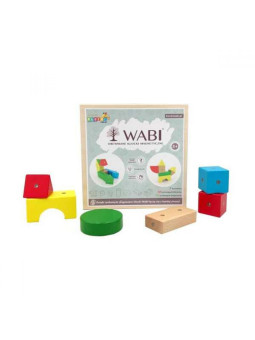 Drewniano-magnetyczne klocki WABI, 20 elementów