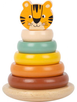 Wieża, układanka na paliku z motywem Tygrysa "Safari"