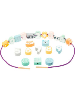 Pastelowa nawlekanka - 21 elementów