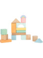 Drewniane klocki konstrukcyjne - "Pastel" - 50 elementów