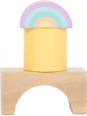 Drewniane klocki konstrukcyjne - "Pastel" - 50 elementów