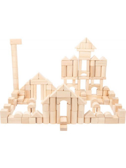 Drewniane klocki, naturalny kolor, 200 sztuk