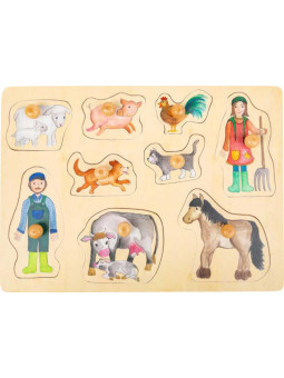 Układanka z uchwytami - farma i wieś