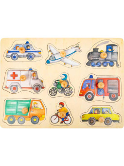 Układanka z uchwytami - miejskie pojazdy