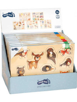 Układanki, puzzle z uchwytami - zestaw 10 sztuk - leśne zwierzęta, farma i wieś, rodzina i przyjaciele, miejskie pojazdy, co