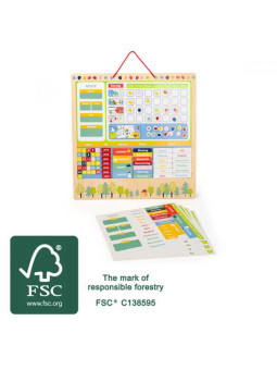 Magnetyczny planer tygodniowy - "Educate" - Niemiecki, angielski, francuski, hiszpański, włoski