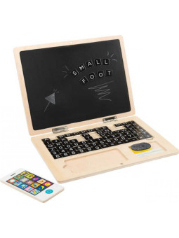 Drewniany laptop z magnetyczną tablicą kredową