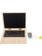Drewniany laptop z magnetyczną tablicą kredową Drewniany laptop z magnetyczną tablicą kredową