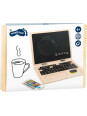 Drewniany laptop z magnetyczną tablicą kredową Drewniany laptop z magnetyczną tablicą kredową