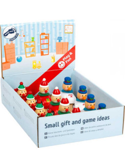 Świąteczne samochodziki z figurkami z napędem - 12 sztuk