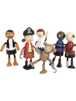 Elastyczne Figurki Piratów - 6 sztuk