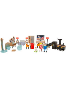 Zestaw Nowoczesnych Mebli do Domku dla Lalek