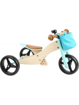 Treningowy rowerek i trójkołowiec Turkusowy - 2 w 1